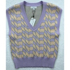 Current Air Sweater Vest Women's Small Viscose Blend Sleeveless Knit NWT